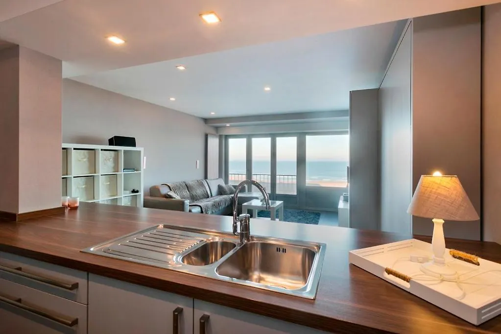 Montezuma Luxe Studio Met Frontaal Zeezicht Zonder Aparte Slaapkamer Apartment Ostend